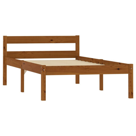 vidaXL Bedframe massief grenenhout honingbruin 90x200 cm afbeelding2 - 1