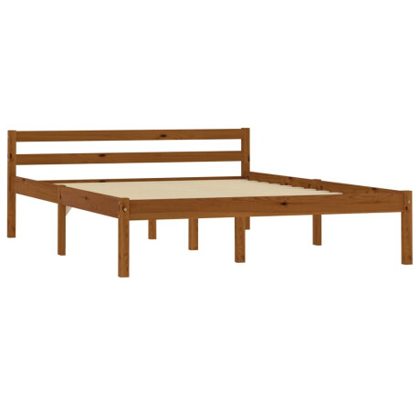 vidaXL Bedframe massief grenenhout honingbruin 140x200 cm afbeelding2 - 1