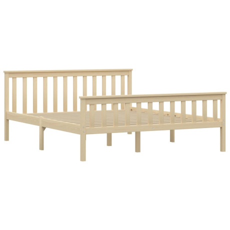 vidaXL Bedframe massief grenenhout naturel 160x200 cm afbeelding2 - 1