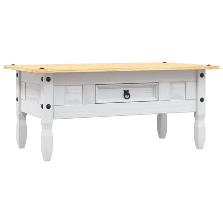 vidaXL Salontafel 100x55x44 cm Mexicaans grenenhout Corona-stijl wit afbeelding2 - 1