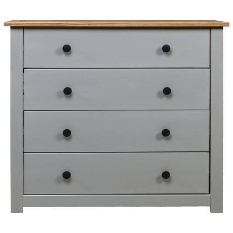 vidaXL Bijzetkast Panama Range 80x40x73 cm grenenhout grijs afbeelding2 - 1