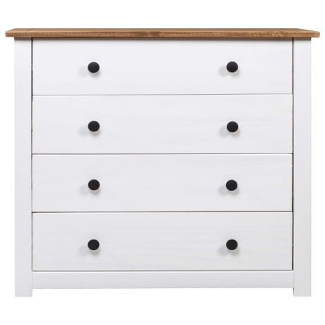vidaXL Bijzetkast Panama Range 80x40x73 cm grenenhout wit afbeelding2 - 1