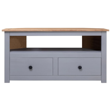 vidaXL Tv-hoekkast Panama Range 93x49x49 cm massief grenenhout grijs afbeelding2 - 1