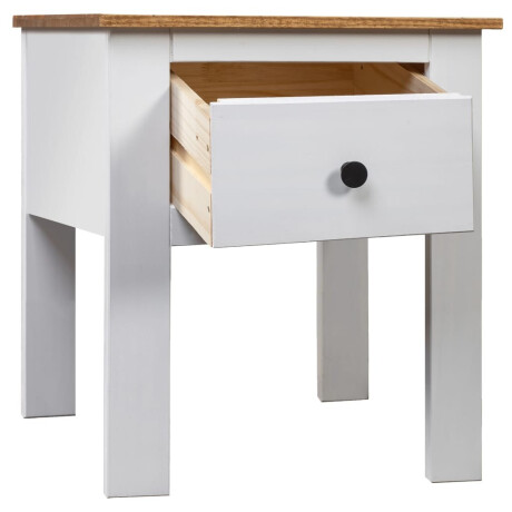 vidaXL Nachtkastje Panama Range 46x40x57 cm grenenhout wit afbeelding2 - 1