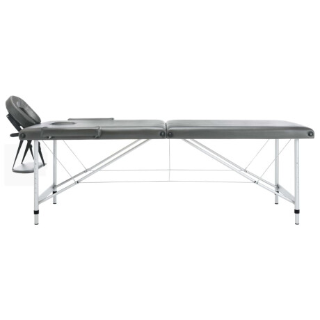 vidaXL Massagetafel met 2 zones 186x68 cm aluminium frame antraciet afbeelding2 - 1