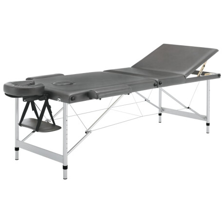 vidaXL Massagetafel met 3 zones 186x68 cm aluminium frame antraciet afbeelding2 - 1