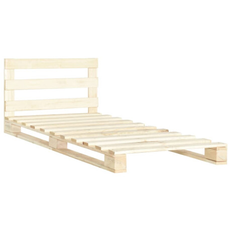 vidaXL Bedframe pallet massief grenenhout 100x200 cm afbeelding2 - 1