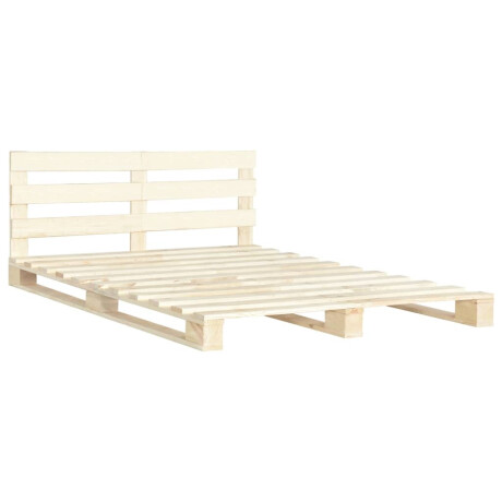 vidaXL Bedframe pallet massief grenenhout 140x200 cm afbeelding2 - 1