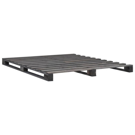 vidaXL Bedframe pallet massief grenenhout grijs 200x200 cm afbeelding2 - 1