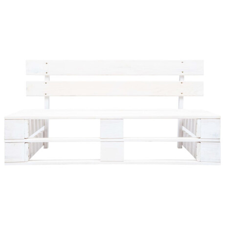 vidaXL Tuinbank pallet hout wit afbeelding2 - 1