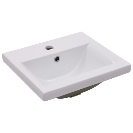 vidaXL Inbouwwastafel 42x39x18 cm keramiek wit afbeelding2 - 1