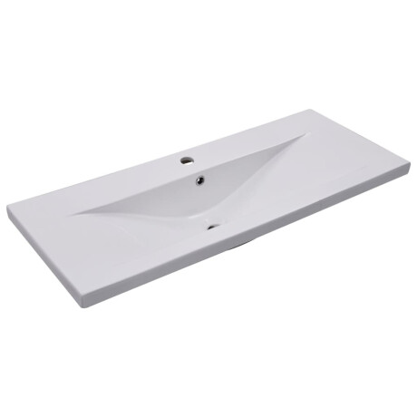 vidaXL Inbouwwastafel 101x39,5x18,5 cm keramiek wit afbeelding2 - 1