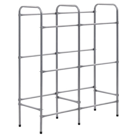 vidaXL Opbergrek voor 6 kratten 96x33x116 cm steel zilverkleurig afbeelding2 - 1