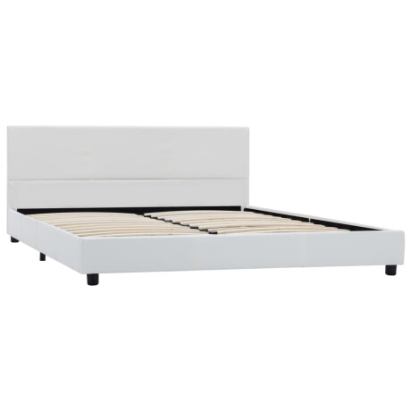 vidaXL Bedframe kunstleer wit 120x200 cm afbeelding2 - 1