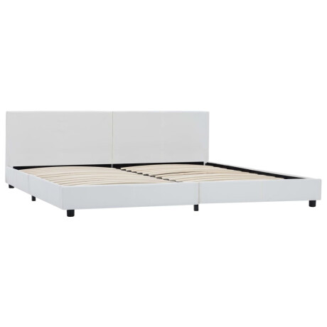 vidaXL Bedframe kunstleer wit 180x200 cm afbeelding2 - 1