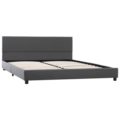 vidaXL Bedframe kunstleer grijs 120x200 cm afbeelding2 - 1