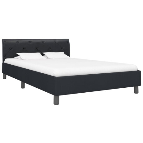 vidaXL Bedframe kunstleer zwart 140x200 cm afbeelding2 - 1