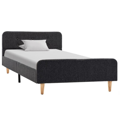 vidaXL Bedframe jute donkergrijs 90x200 cm afbeelding2 - 1