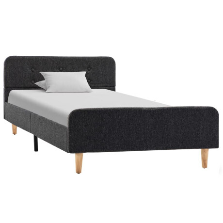 vidaXL Bedframe jute donkergrijs 100x200 cm afbeelding2 - 1