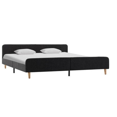 vidaXL Bedframe jute donkergrijs 180x200 cm afbeelding2 - 1