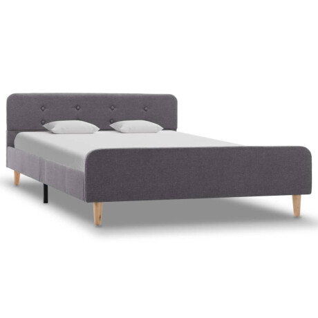 vidaXL Bedframe stof lichtgrijs 120x200 cm afbeelding2 - 1