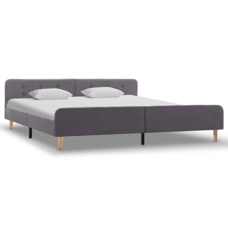 vidaXL Bedframe stof lichtgrijs 180x200 cm afbeelding2 - 1