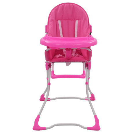 vidaXL Kinderstoel hoog roze en wit afbeelding2 - 1