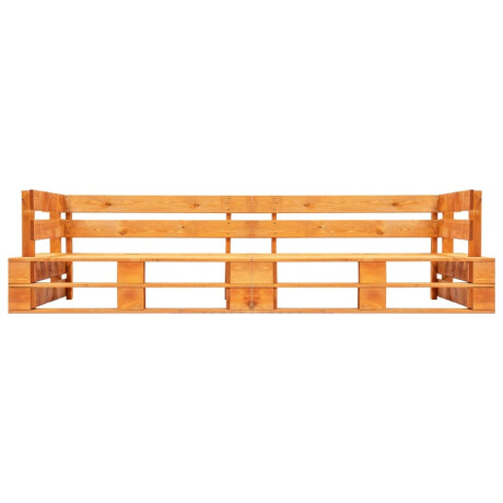 vidaXL Tuinbank 2-zits pallet hout honingbruin afbeelding2 - 1