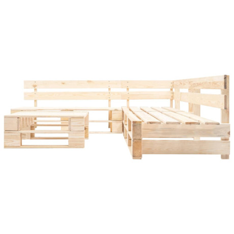 vidaXL 4-delige Loungeset pallet hout naturel afbeelding2 - 1