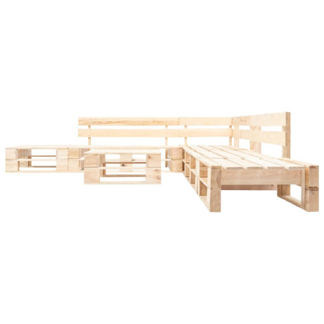 vidaXL 6-delige Loungeset pallet hout naturel afbeelding2 - 1