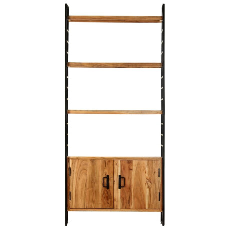 vidaXL Boekenkast met 4 schappen 80x30x180 cm massief acaciahout afbeelding2 - 1