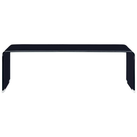 vidaXL Salontafel 98x45x31 cm gehard glas zwart afbeelding2 - 1