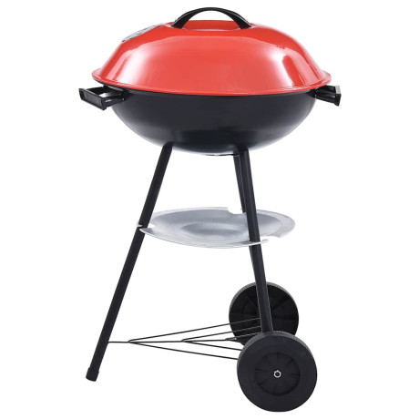 vidaXL Kogelbarbecue houtskool met wieltjes XXL 44 cm afbeelding2 - 1