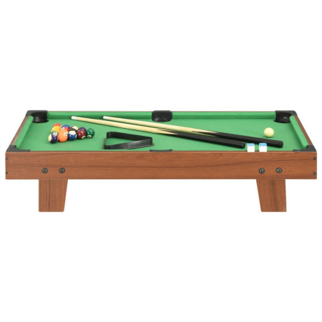 vidaXL Minipooltafel 3 Feet 92x52x19 cm bruin en groen afbeelding2 - 1