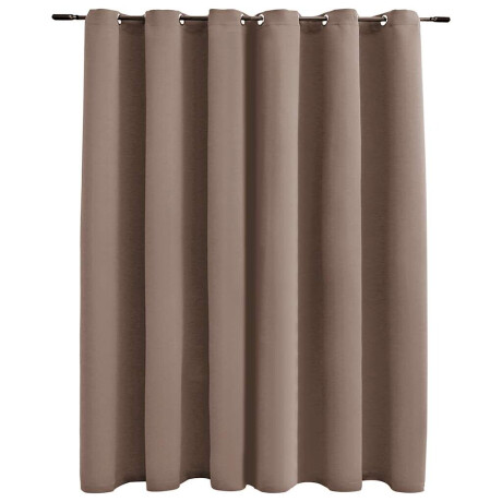vidaXL Gordijn verduisterend met metalen ringen 290x245 cm taupe afbeelding2 - 1