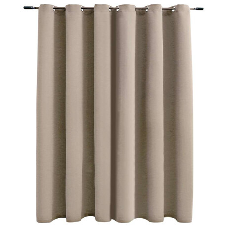 vidaXL Gordijn verduisterend met metalen ringen 290x245 cm beige afbeelding2 - 1