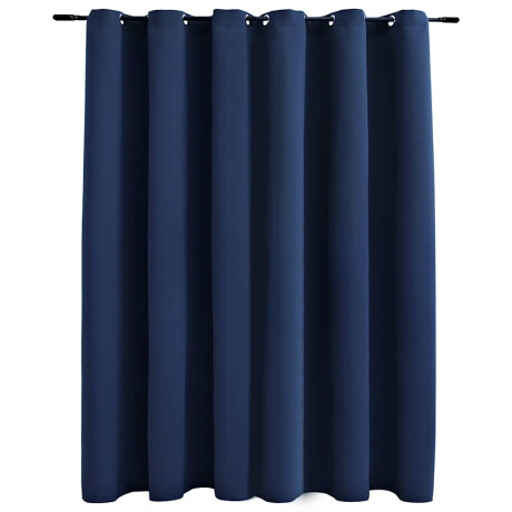 vidaXL Gordijn verduisterend met metalen ringen 290x245 cm blauw afbeelding2 - 1