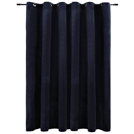 vidaXL Gordijn verduisterend met ringen 290x245 cm fluweel zwart afbeelding2 - 1