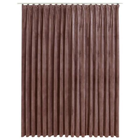 vidaXL Gordijn verduisterend met haken 290x245 cm fluweel antiekroze afbeelding2 - 1