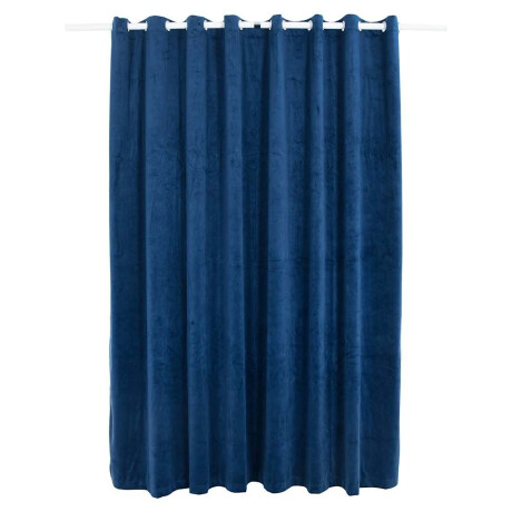 vidaXL Gordijn verduisterend met ringen 290x245 cm fluweel blauw afbeelding2 - 1