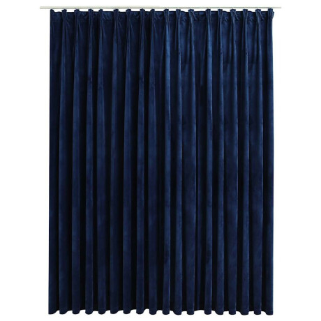 vidaXL Gordijn verduisterend met haken 290x245 cm fluweel blauw afbeelding2 - 1