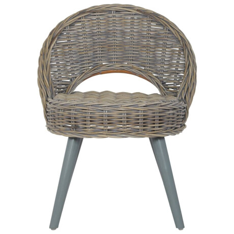 vidaXL Fauteuil kubu rattan grijs afbeelding2 - 1