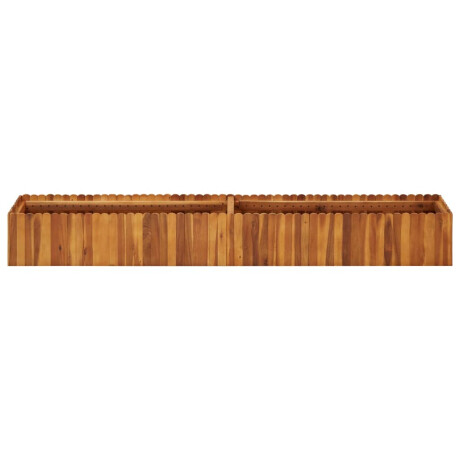 vidaXL Plantenbak verhoogd 200x30x25 cm massief acaciahout afbeelding2 - 1