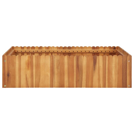vidaXL Plantenbak verhoogd 100x100x25 cm massief acaciahout afbeelding2 - 1