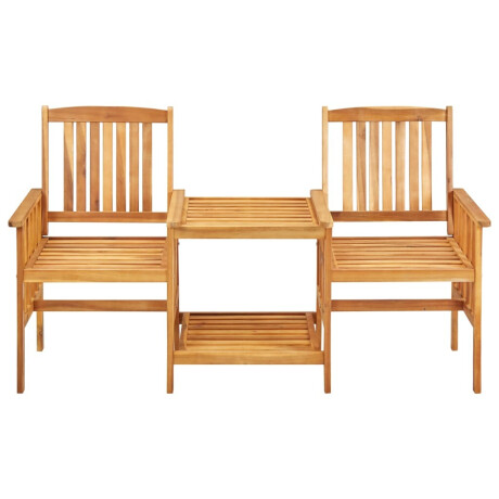 vidaXL Tuinstoelen met theetafel 159x61x92 cm massief acaciahout afbeelding2 - 1