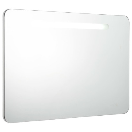 vidaXL Badkamerkast met spiegel LED 80x9,5x55 cm afbeelding2 - 1