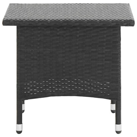 vidaXL Theetafel 50x50x47 cm poly rattan zwart afbeelding2 - 1