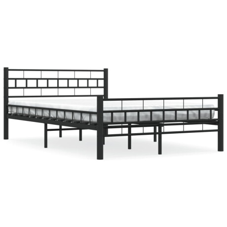 vidaXL Bedframe staal zwart 120x200 cm afbeelding2 - 1