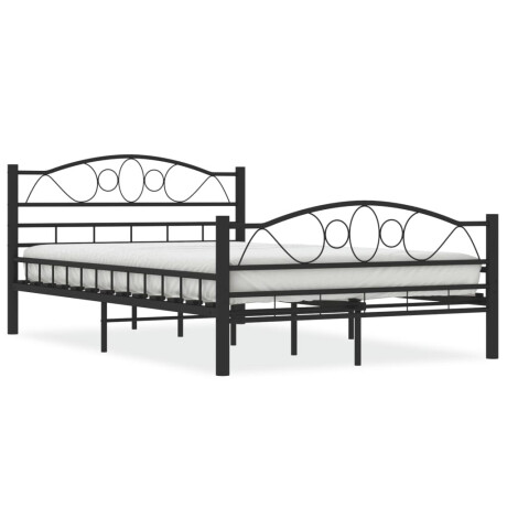 vidaXL Bedframe staal zwart 120x200 cm afbeelding2 - 1