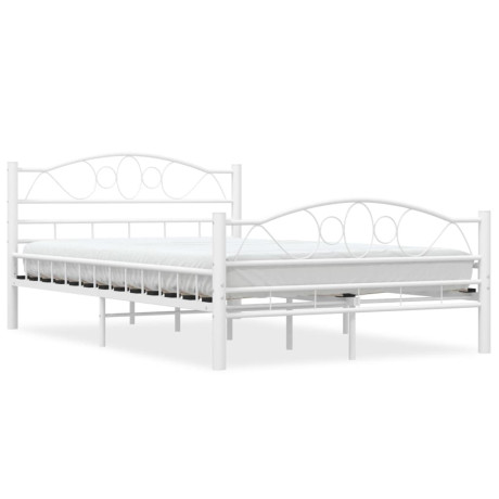 vidaXL Bedframe metaal wit 120x200 cm afbeelding2 - 1